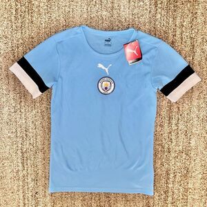 PUMA Manchester City Soccer Football Training Jersey Blue NWT